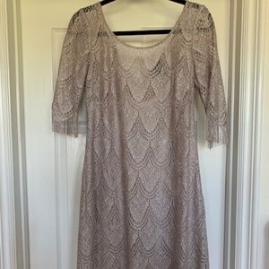 Rose Gold Lace Sheath Dress